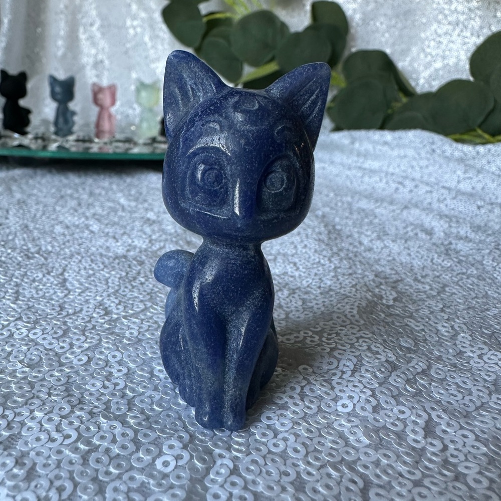 Blue adventurine sailor moon Luna cat crystal